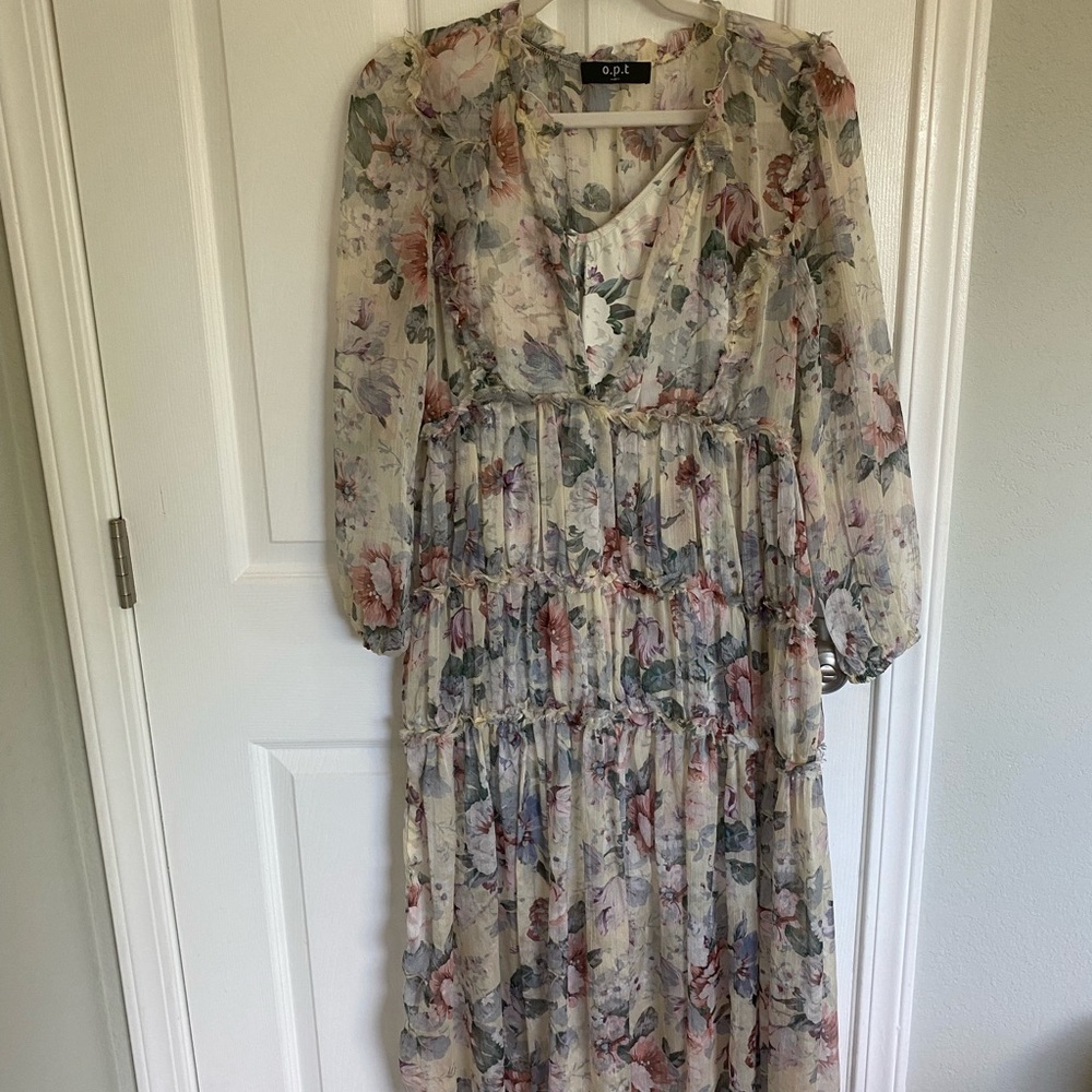 Floral Long Sleeve Maxi Dress
